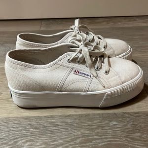 Superga size 6.5 platforms